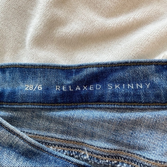 LOFT Relaxed Skinny Distressed Jeans - Picture 8 of 10